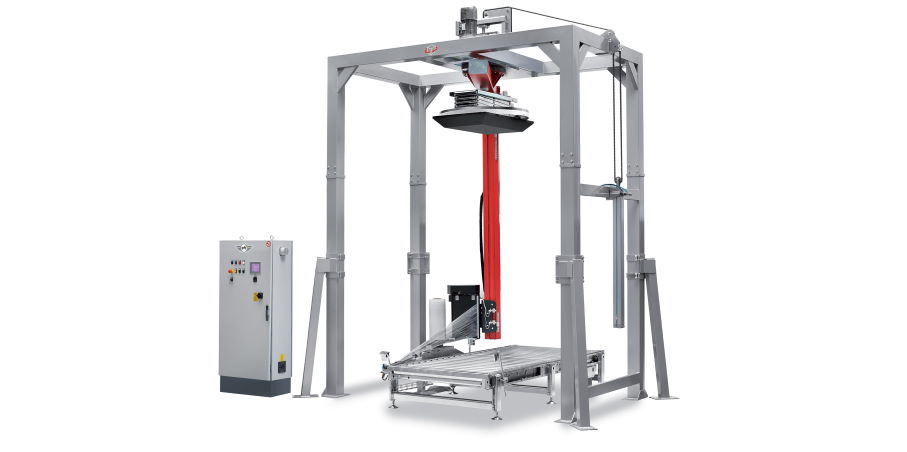 Упаковщик с вращающейся рукой и конвейером